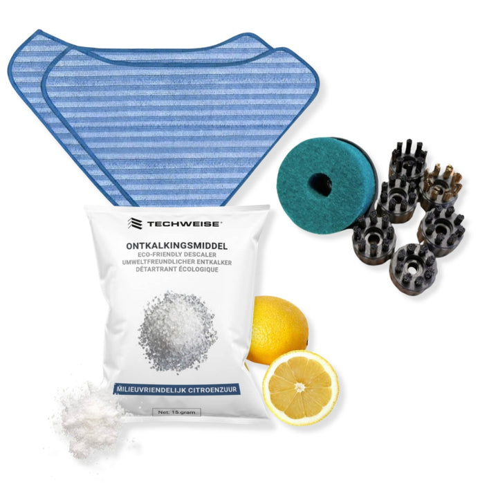 Zubehörpaket TS1: zusätzliche Bürsten, Entkalkungsmittel & Wischtücher