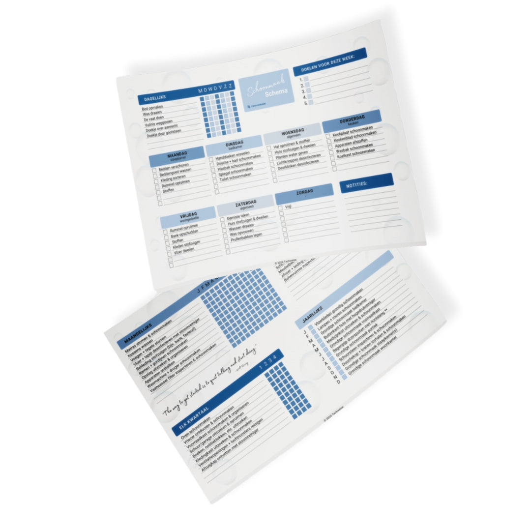 Vollständiger Reinigungszeitplan