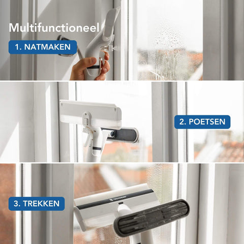 Fensterwischer mit Teleskopstiel und Spray